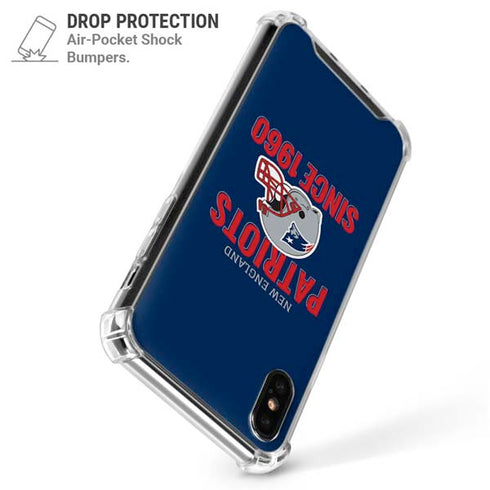 NFL New England Patriots Helmet iPhone XS Max Clear Case